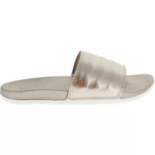 Adidas Adilette Cloudfoam Plus Logo Slides Sandals - Womens Metallic -Rogan‘s Shoes shop AD CG3427 MET2