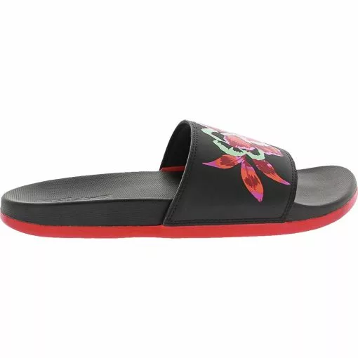 Adidas Adilette Cloudfoam Plus Logo Slides Sandals - Womens Black Red -Rogan‘s Shoes shop AD CG3427 XRD2