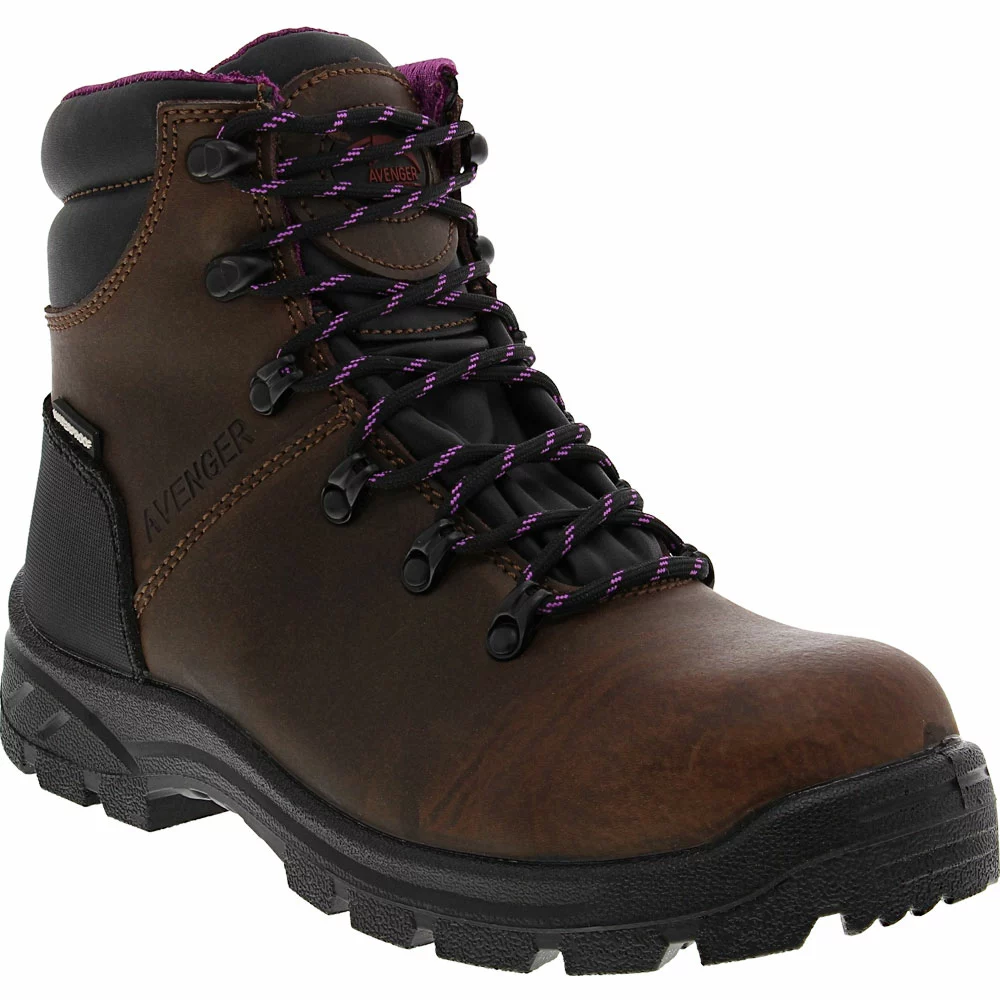 Avenger Work Boots Builder Safety Toe Work Boots - Womens Brown 2 Avenger Work Boots Builder Safety Toe Work Boots - Womens Brown - Image 2