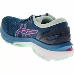 ASICS Gel Kayano 27 Running Shoes - Womens Mako Blue Hot Pink -Rogan‘s Shoes shop AS 1012A649 4003