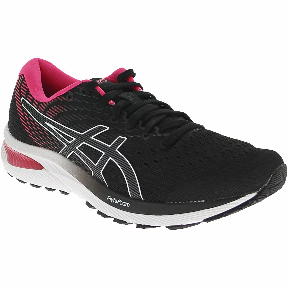 ASICS Gel Cumulus 22 Running Shoes - Womens Black Pink Glo 2 ASICS Gel Cumulus 22 Running Shoes - Womens Black Pink Glo - Image 2