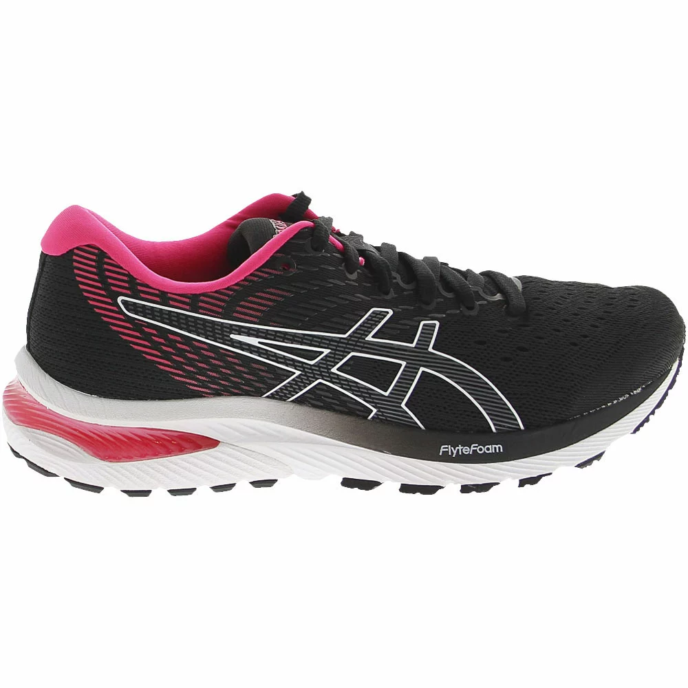 ASICS Gel Cumulus 22 Running Shoes - Womens Black Pink Glo 1 ASICS Gel Cumulus 22 Running Shoes - Womens Black Pink Glo