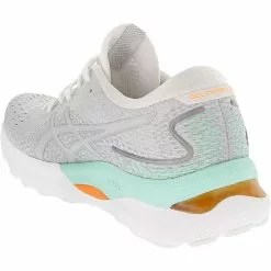 ASICS Gel Nimbus 24 Running Shoes - Womens White Pure Silver -Rogan‘s Shoes shop AS 1012B201 1003