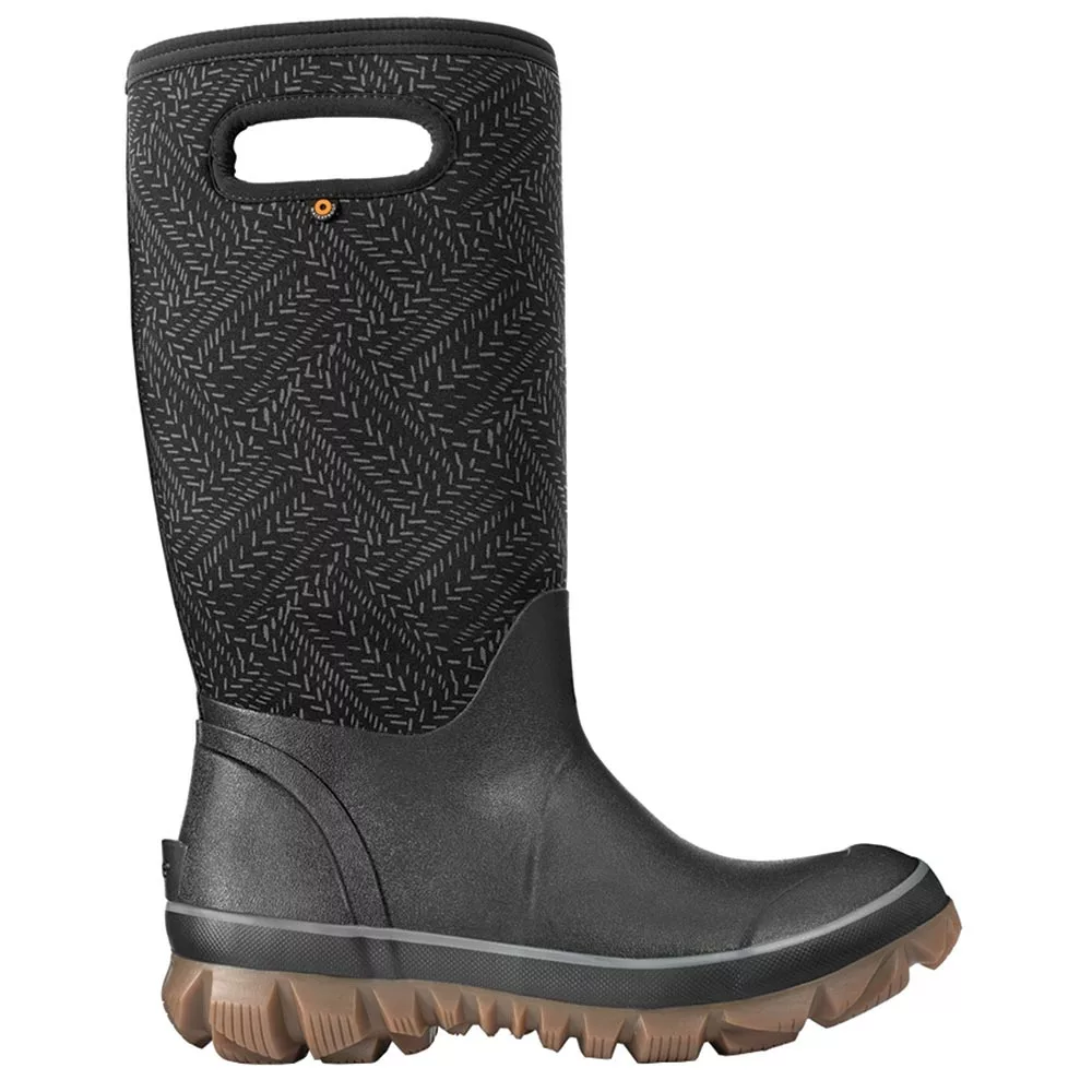 Bogs Boots Bogs Whiteout Fleck Rubber Boots - Womens Black Multi 1 Bogs Boots Bogs Whiteout Fleck Rubber Boots - Womens Black Multi