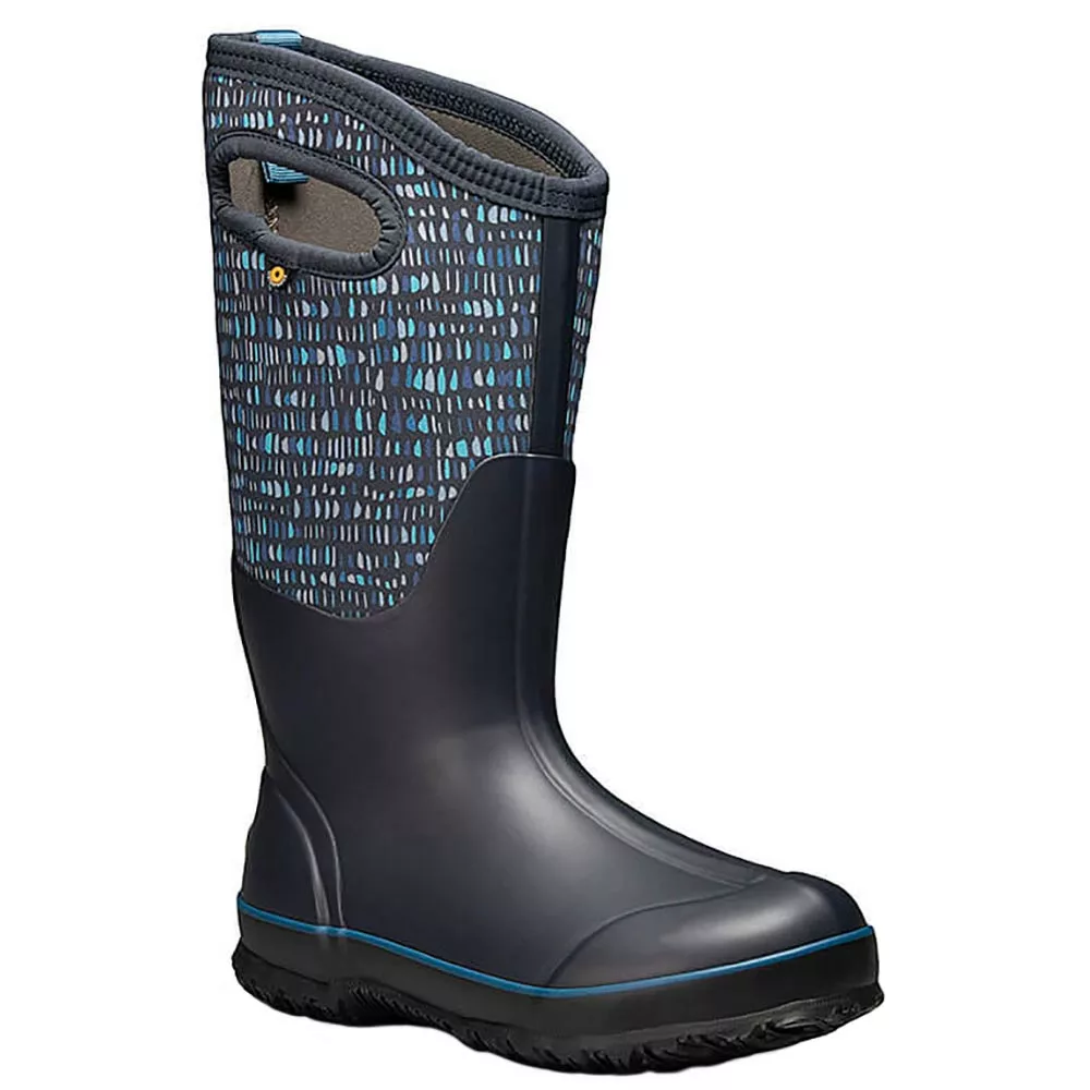 Bogs Boots Bogs Classic Tall Twinkle Rubber Boots - Womens Dark Blue Multi 2 Bogs Boots Bogs Classic Tall Twinkle Rubber Boots - Womens Dark Blue Multi - Image 2