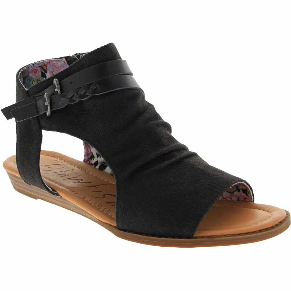 Blowfish Blumoon Sandals - Womens Black Rancher Canvas 2 Blowfish Blumoon Sandals - Womens Black Rancher Canvas - Image 2