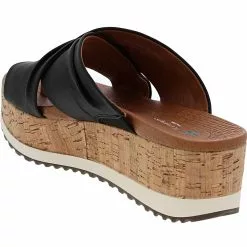 BareTraps Holly Platform Wedge Womens Sandals Black Natural -Rogan‘s Shoes shop BT HOLLY BLK3