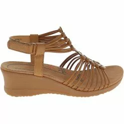 BareTraps Taren Womens Wedge Sandals Carmel