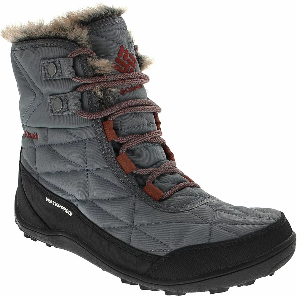 Columbia Minx Shorty 3 Winter Boots - Womens Grey 2 Columbia Minx Shorty 3 Winter Boots - Womens Grey - Image 2