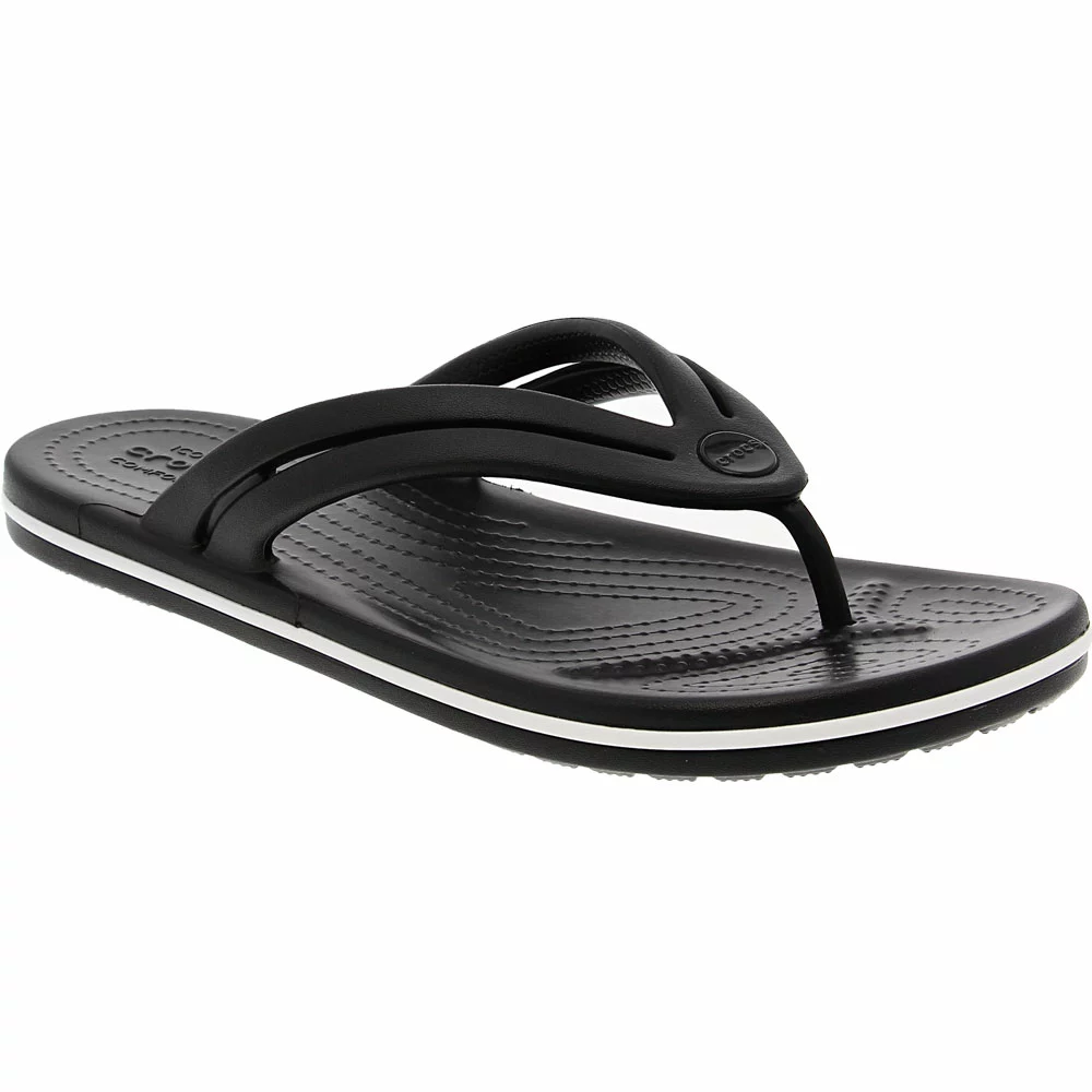 Crocs Crocband Flip Flip Flops - Womens Black 2 Crocs Crocband Flip Flip Flops - Womens Black - Image 2