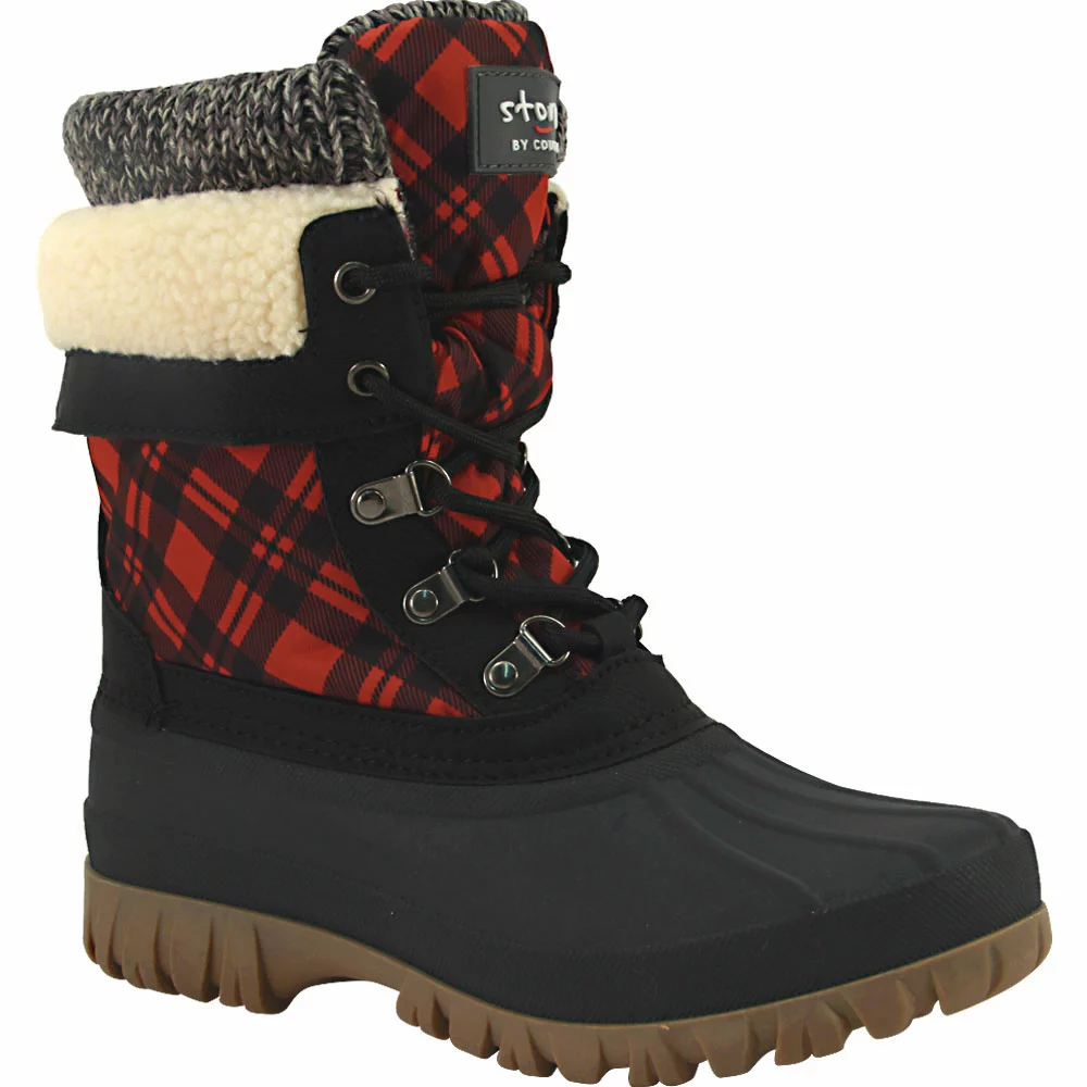 Cougar Creek Winter Boots - Womens Black Red 2 Cougar Creek Winter Boots - Womens Black Red - Image 2