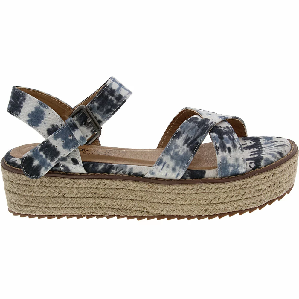 Corkys Pilot Sandals - Womens Blue Tie Dye 1 Corkys Pilot Sandals - Womens Blue Tie Dye