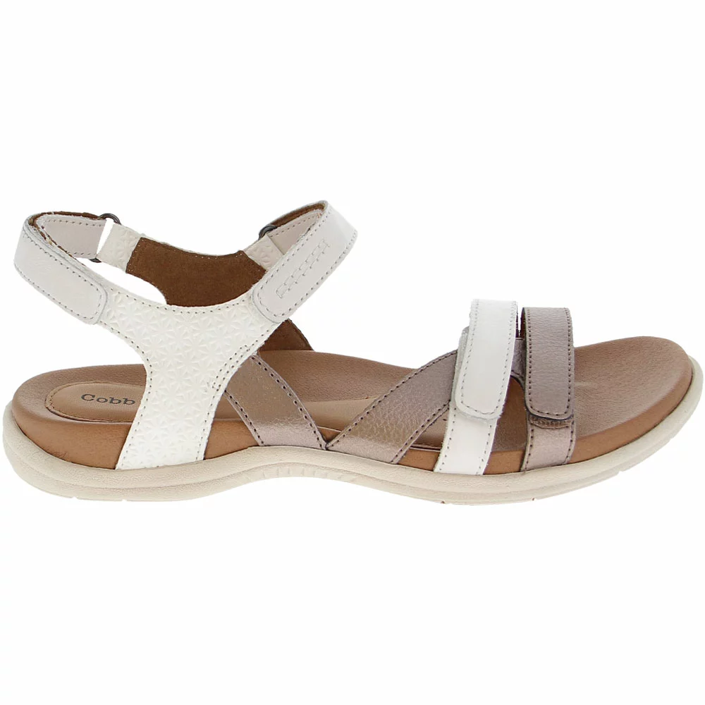 Cobb Hill Rubey Instep 3 Strap Womens Sandals White 1 Cobb Hill Rubey Instep 3 Strap Womens Sandals White