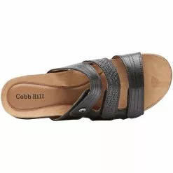 Cobb Hill May Slide Sandals - Womens Black -Rogan‘s Shoes shop CL CI7776 BLK3