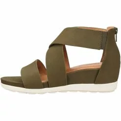 Comfortiva Pacifica Wedge Womens Sandal Olive Suede -Rogan‘s Shoes shop CM 30600 OLS3