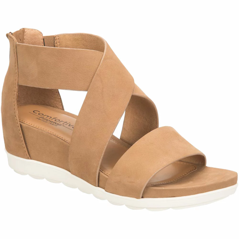 Comfortiva Pacifica Wedge Womens Sandal Pine Cone Tan 2 Comfortiva Pacifica Wedge Womens Sandal Pine Cone Tan - Image 2