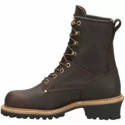 Carolina Boots Carolina 8 Inch EH Logger Steel Toe Work Boots CA1421 - Womens Dark Brown -Rogan‘s Shoes shop CR CA1421 DBR3