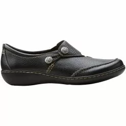 Clarks Ashland Lane Q Slip On Casual Shoes - Womens Black