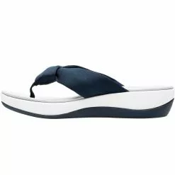 Clarks Arla Glison Flip Flops - Womens Blue White -Rogan‘s Shoes shop CX 26124906 BLW3