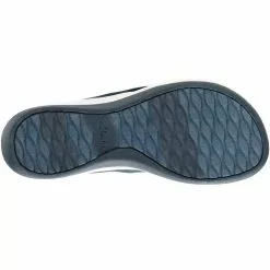 Clarks Arla Glison Flip Flops - Womens Blue White -Rogan‘s Shoes shop CX 26124906 BLW4