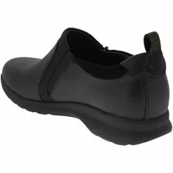 Unstructured By Clarks Adorn Zip Slip On Casual Shoes - Womens Black -Rogan‘s Shoes shop CX 26137017 BLK3