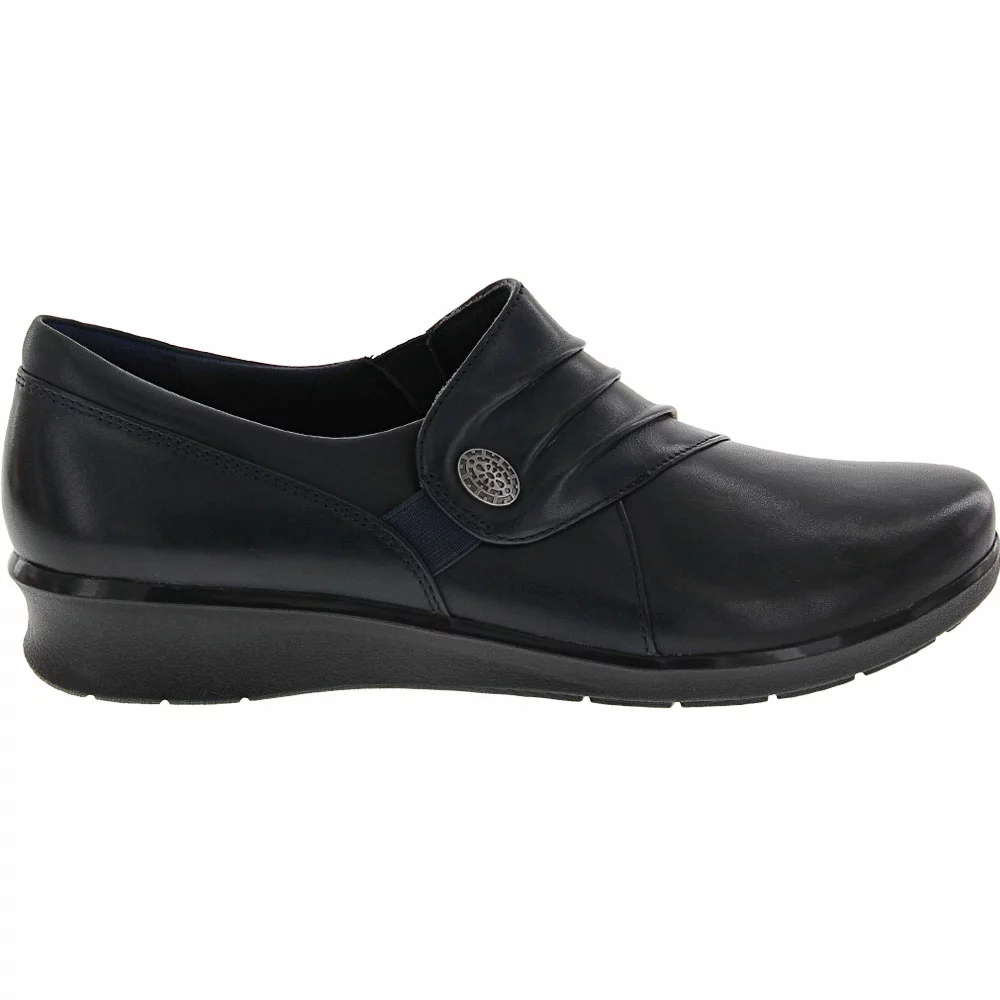 Clarks Hope Roxanne Slip On Casual Shoes - Womens Navy 1 Clarks Hope Roxanne Slip On Casual Shoes - Womens Navy