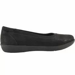 Clarks Ayla Slip On Casual Shoes - Womens Black