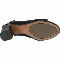 Clarks Deva Bell Sandals - Womens Black Suede -Rogan‘s Shoes shop CX 26140001 BLK4