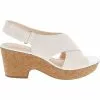 Clarks Maritsa Lara Sandals - Womens White Grey