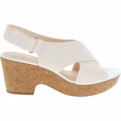 Clarks Maritsa Lara Sandals - Womens White Grey