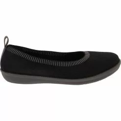 Clarks Ayla Paige Slip On Casual Shoes - Womens Black Grey