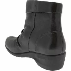 Clarks Rosely Zip Ankle Boots - Womens Black -Rogan‘s Shoes shop CX 26152562 BLK3