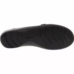 Clarks Cora Daisy Slip On Casual Shoes - Womens Black -Rogan‘s Shoes shop CX 26154957 BLK4