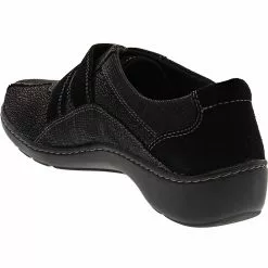 Clarks Cora Azalia Slip On Casual Shoes - Womens Black Combination -Rogan‘s Shoes shop CX 26154969 BLK3