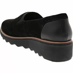 Clarks Sharon Dolly Slip On Casual Shoes - Womens Black -Rogan‘s Shoes shop CX 26155819 BLK3