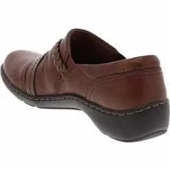 Clarks Cora Braid Slip On Casual Shoes - Womens Tan -Rogan‘s Shoes shop CX 26162128 TAN3