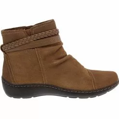 Clarks Cora Braidboot Ankle Boots - Womens Khaki