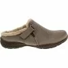 Clarks Roseville Clog Slip On Casual Shoes - Womens Dark Taupe