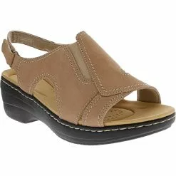 Clarks Merliah Style Sandals - Womens Sand -Rogan‘s Shoes shop CX 26165343 SAN1