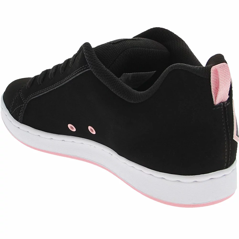 DC Shoes Court Graffik Skate Shoes - Womens Black Pink Black 3 DC Shoes Court Graffik Skate Shoes - Womens Black Pink Black - Image 3