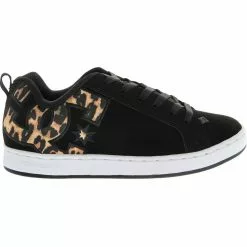 DC Shoes Court Graffik Skate Shoes - Womens Black White Black