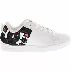 DC Shoes Court Graffik Skate Shoes - Womens White Black Pink