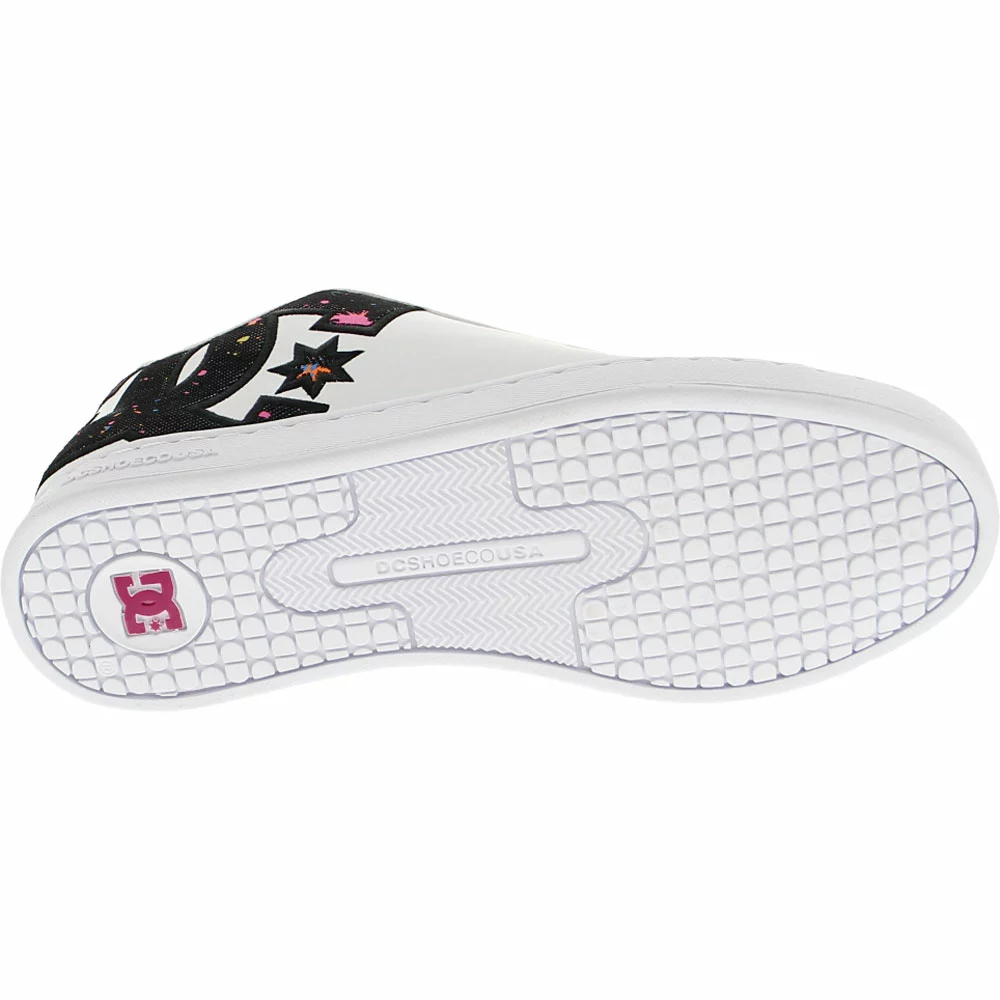 DC Shoes Court Graffik Skate Shoes - Womens White Black Pink 4 DC Shoes Court Graffik Skate Shoes - Womens White Black Pink - Image 4