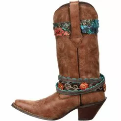Durango Boots Durango Crush Accessorized Womens Western Boots Brown -Rogan‘s Shoes shop DG DCRD145 BRN3