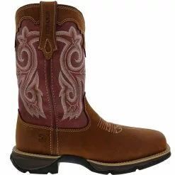 Durango Boots Durango DRD0220 Lady Rebel Comp Toe Womens Work Boots Brown Pink