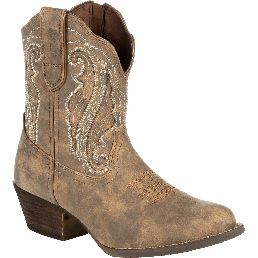 Durango Boots Durango Crush Distressed Shortie Womens Western Boots Driftwood 2 Durango Boots Durango Crush Distressed Shortie Womens Western Boots Driftwood - Image 2