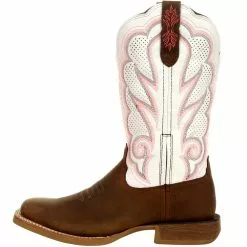 Rocky Boots Durango Lady Rebel Pro DRD0392 White Ventilated Womens Western Boots Trail Brown White -Rogan‘s Shoes shop DG DRD0392 BRN3