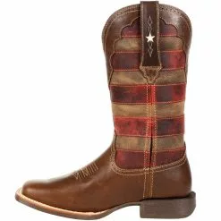 Rocky Boots Durango Lady Rebel Pro DRD0393 Womens Western Boots Sable Brown Vintage Flag -Rogan‘s Shoes shop DG DRD0393 BRN3
