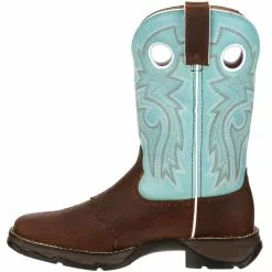 Durango Boots Durango Lady Rebel Powder N Lace Saddle Womens Western Boots Powder N Lace -Rogan‘s Shoes shop DG RD3471 PDL3
