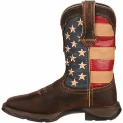 Durango Boots Durango Lady Rebel Patriotic Womens Western Boots Brown Union Flag -Rogan‘s Shoes shop DG RD4414 BRN3